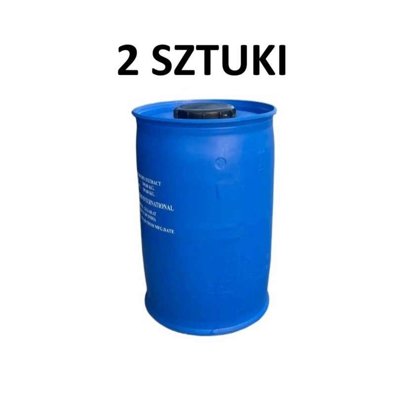 Beczka plastikowa 200L po artykule spożywczym - 2 sztuki