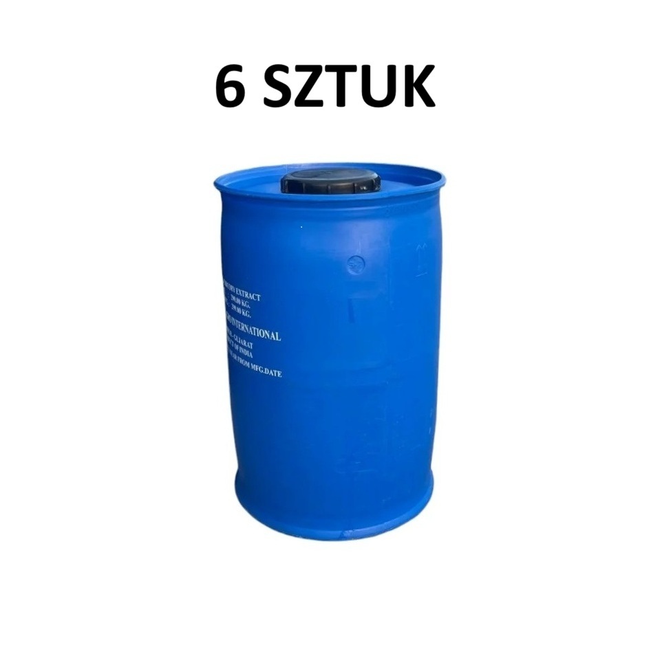 Beczka plastikowa 200L po artykule spożywczym - 6 sztuk