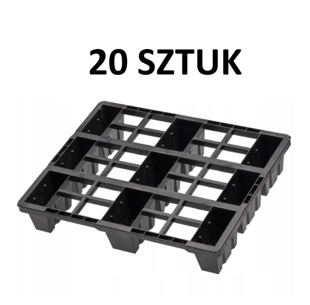Palety plastikowe 80X60 -  20 sztuk