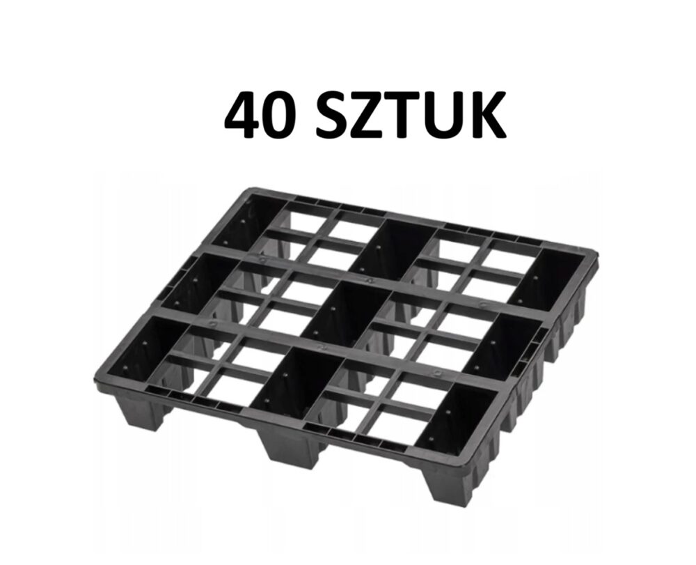 Palety plastikowe 80X60 -  40 sztuk